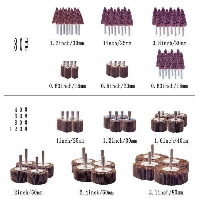 Verkäufe Schleifwerk 60/80/120/240 Gitter Abrasiv-Flachrad Aluminium-Oxid-Flachrad zum Polieren und Schleifen