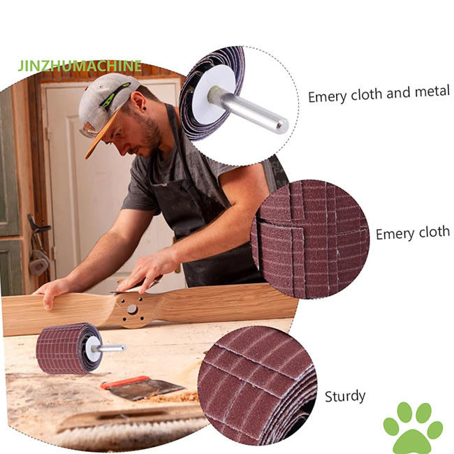 Verbrauchsmaterialien für das Polieren Langlebige Klappenräder Emery Stoff 250*50 mm Grit 240 Abrasivdraht Klappenräder zum Polieren